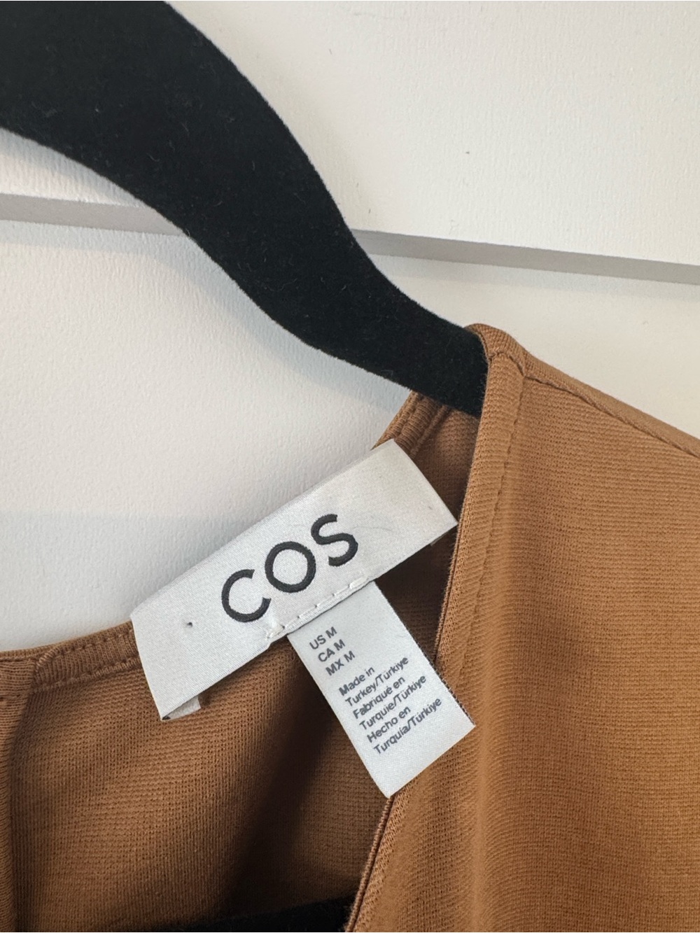 COS Camel Midi Barrel Dress - Picture 3 of 6